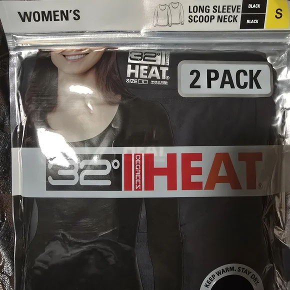 Women's 2-Pack Ultra Lightweight Thermal Long-Sleeve Baselayer Shirt| Scoop Neck - Picture 6 of 7